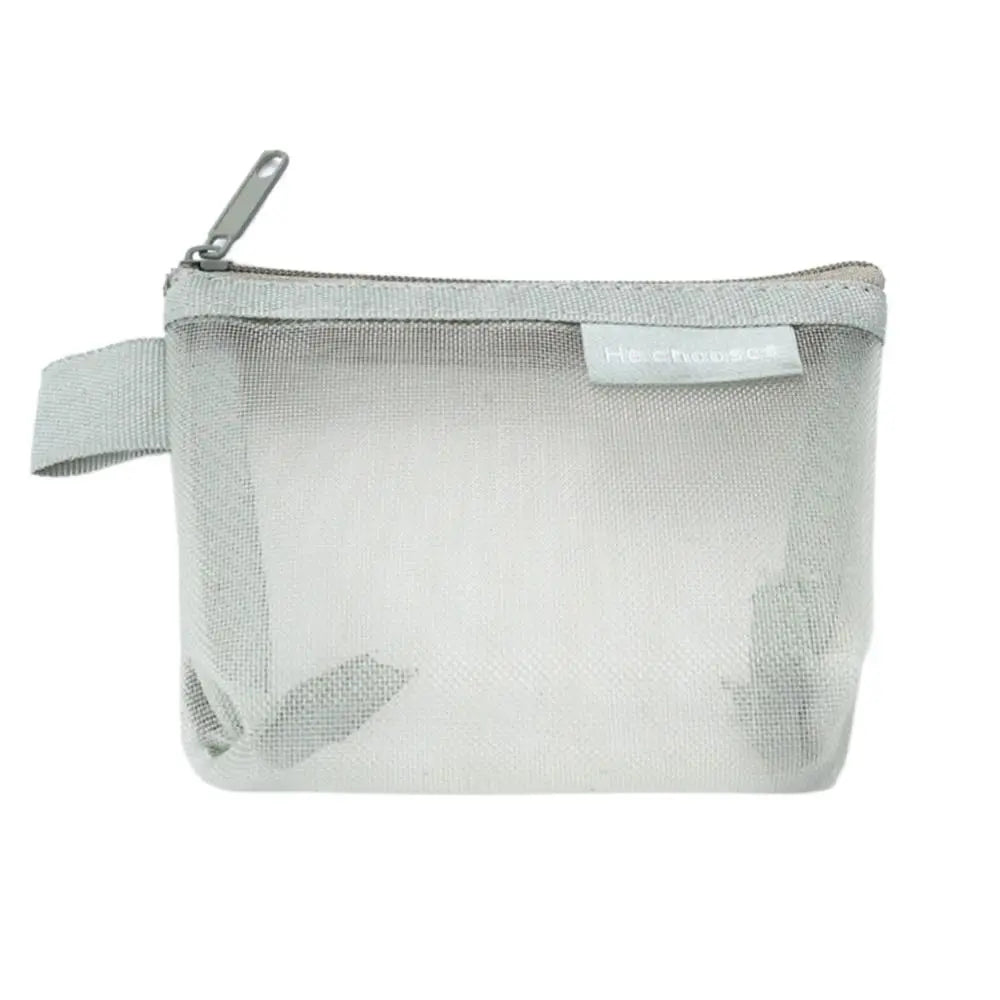 Mesh Coin Purse Key Lipstick Nylon Three-dimensional Coin Bag Small Item Storage Mini Cosmetic Bag Office