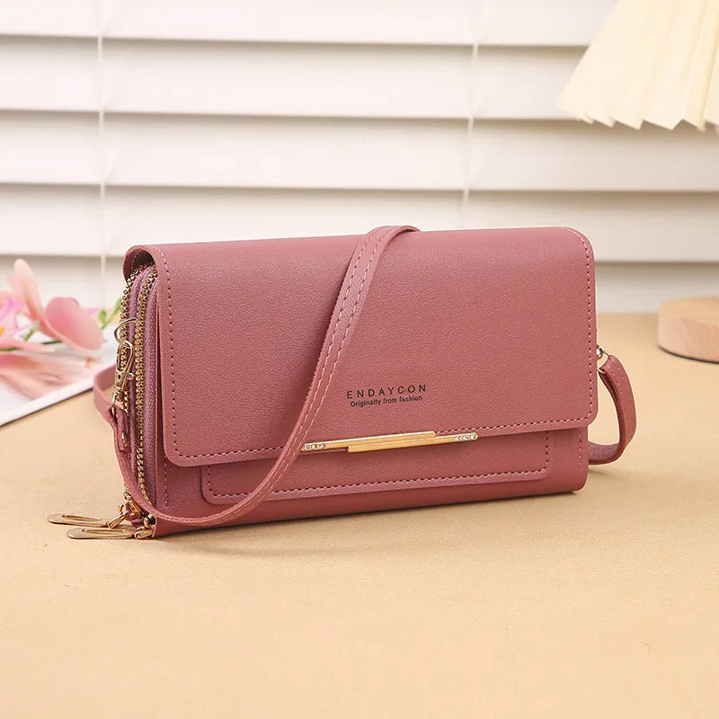 2024 New Women's Wallet Korean Multifunctional Shoulder Bag Mid-length Clutch Coin Purse