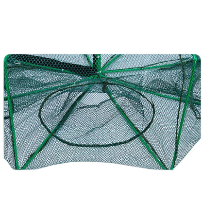6/8/10 Holes Mesh Portable Fishing Net Cage Folding Crayfish Catcher Casting Fish Crab Crayfish Shrimp Smelt Eels Traps fishing