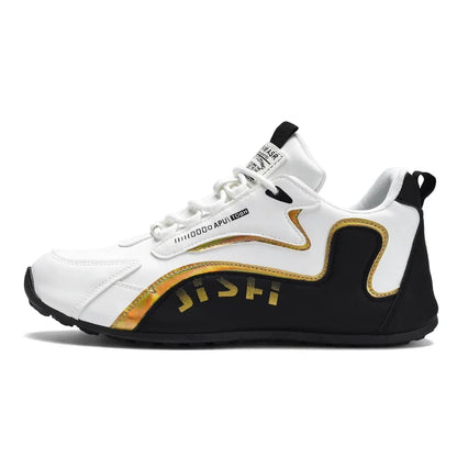 Men's PU Leather Waterproof Sneakers Casual Sports Shoes Men Lightweight Breathable Flat Non-slip Tenis Shoes Zapatillas Hombre