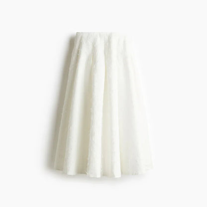 Elegant Shirt Skirt Set Women Lapel Long Sleeve Loose T-shirt High Waist Pleated Long Skirts Suits 2025 Autumn Street Lady Sets