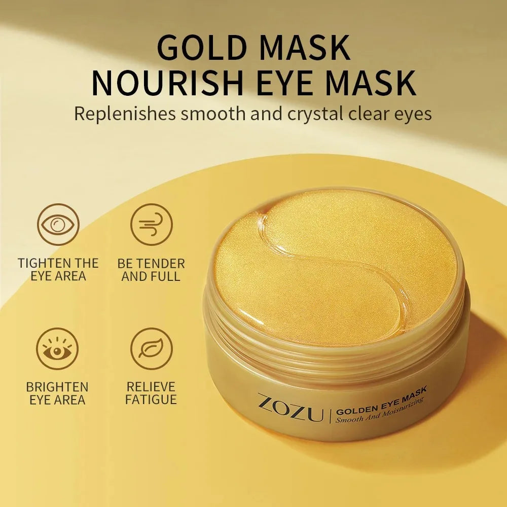 60pcs/120pcs Avocado Golden Collagen Eye Mask Anti Dark Circles Removal Eye Bags Moisturizing Firming Eye Patches Skin Care