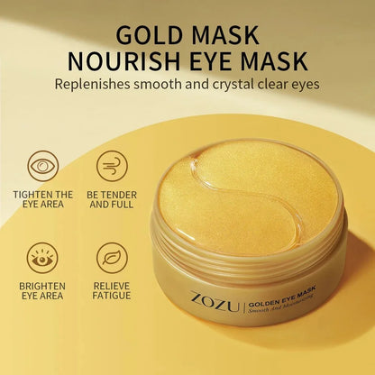 60pcs/120pcs Avocado Golden Collagen Eye Mask Anti Dark Circles Removal Eye Bags Moisturizing Firming Eye Patches Skin Care