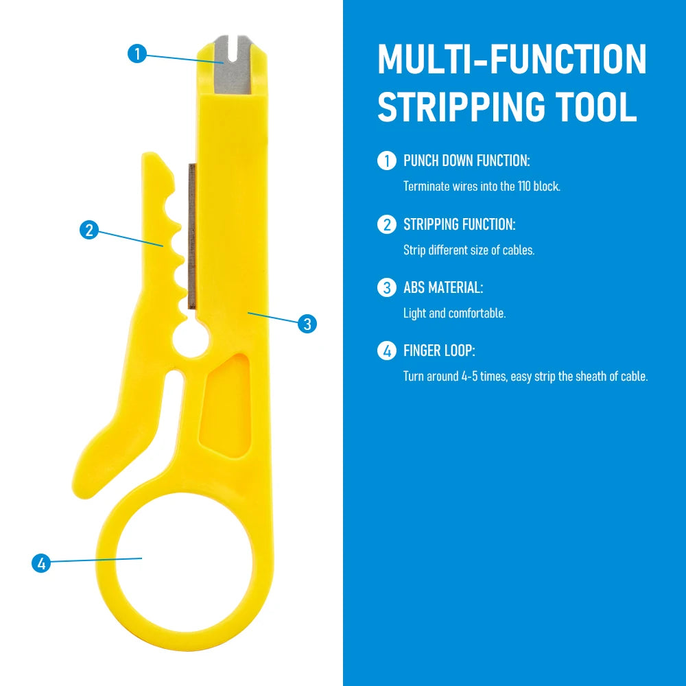 Cable Stripping Wire Cutter Crimping Tool Multi Stripper Knife Crimper Pliers Mini Portable Decrustation Electrical Straight