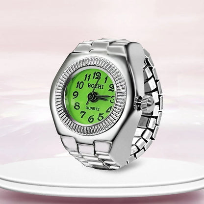 Ring Watch New Hot Selling Creative Alloy Shell Finger Circular Dial Couple Men And Women