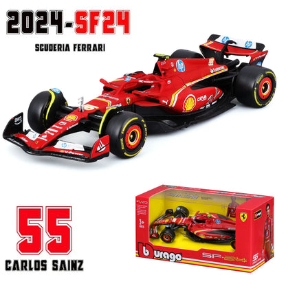 Bburago 1:43 2024 RB20 SF24 W14 W13 SF23 MCL60 RB19 RB18 W12 F1 Racing Formula Car Static Simulation Diecast Alloy Model Car