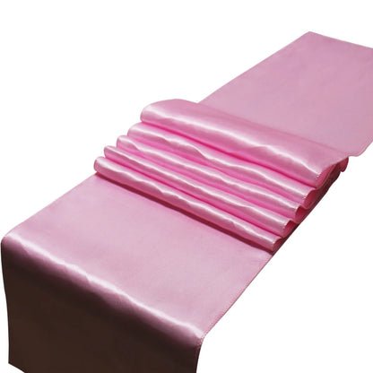 30cmx275cm(12*108inch) Satin Table Runner Banquet Wedding for Party Event Home Decoration Supply Table Cover Runner Tablecloth
