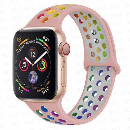 Sport watch strap For Apple Watch Bands Ultra 49mm 44mm 45mm 38/40mm 41mm Silicone Pride Bracelet iWatch Series 8 7 6 4 5 3 9 SE