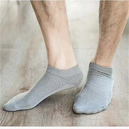 5/10 Pairs Men Socks Bamboo Fiber Short Ankle Socks Spring Summer Autumn Winter Business Breathable Male Long Sock Meias Man Sox