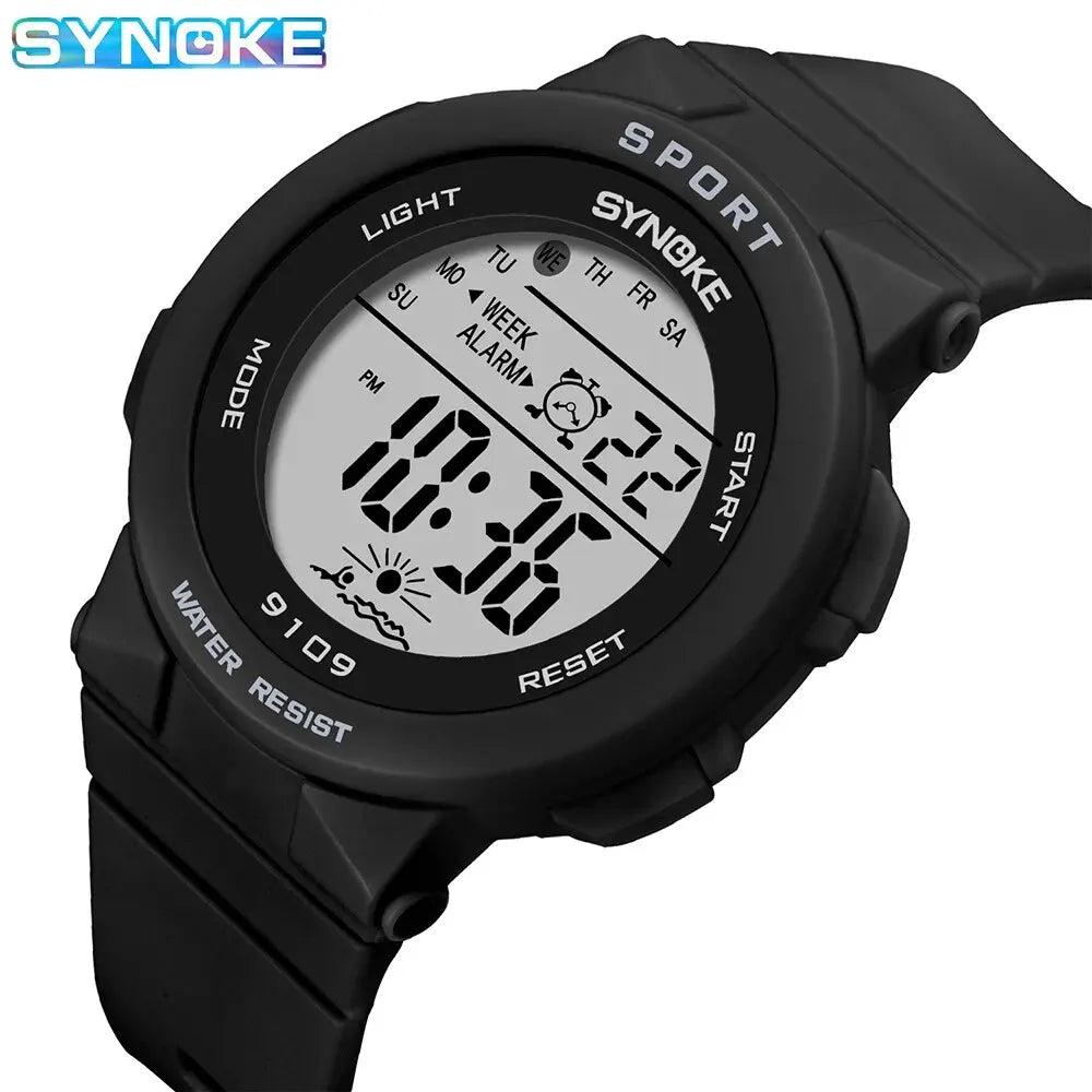 SYNOKE Student Sport Watches For Kids Colorful Electronic Watches 50M Waterproof Clock Children Digital Watch For Boys Girls