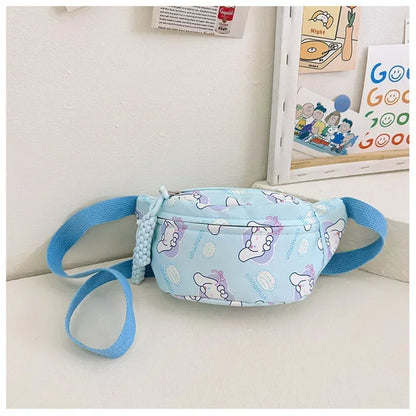 Cute Girls Hellokitty Kulomi Adjustable Crossbody Chest Pack Cartoon Cinnamoroll Kids Fashion Waist Bag Shoulder Bag Gift