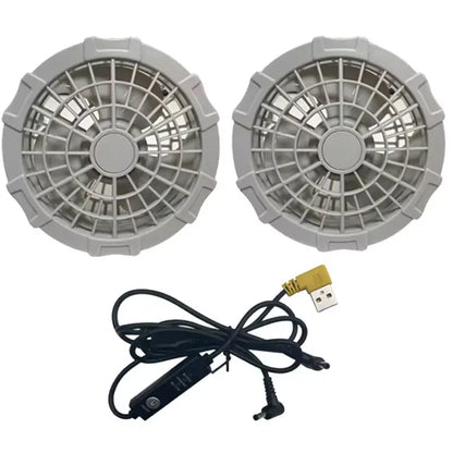 Hiking Outdoor Summer USB Electric fan cooling Jackets men Air Conditioning Fan Clothes USB Pure Cotton Heatstroke Proof Coat