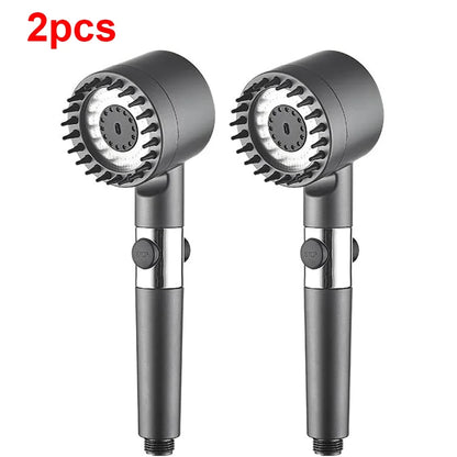 3 Modes High Pressure Water Saving Filter Powerful Shower Head Massage Spa Handheld Showerhead with ON/OFF Switch for Bathroom