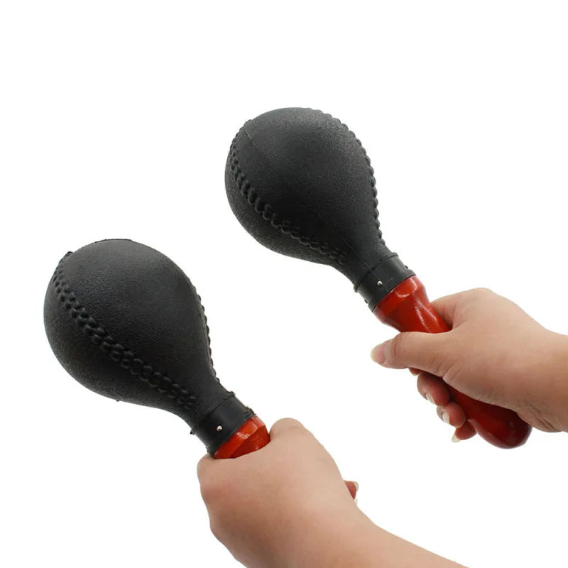 Professional Pair of Maracas Shakers Rattles Sand Hammer Percussion Instrument Musical Toy for Kid Children
