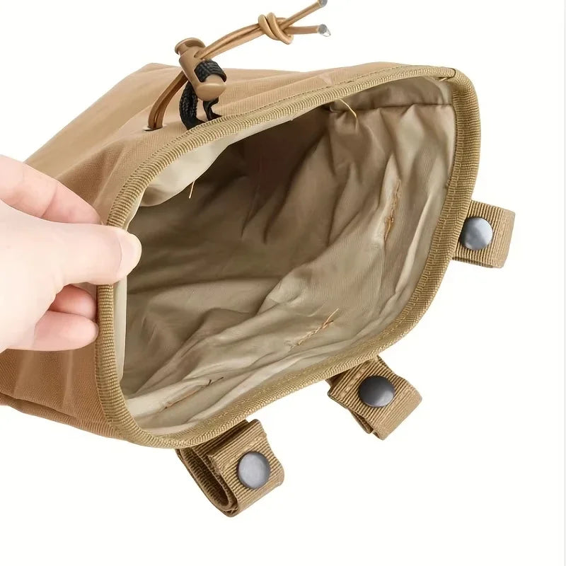 Tactical Hunting Molle Drawstring Magazine Dump Pouch Large Folding Recycling Bag garbage Bag Outdoor Ammo Storage Pack