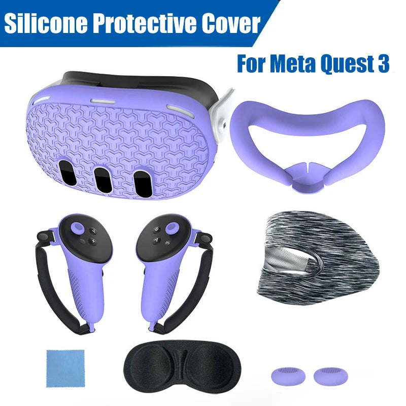 Silicone Protective Cover For Meta Quest 3 Replacement Anti-Leakage Nose Pad Mask Case VR Shell Cover VR Accessories
