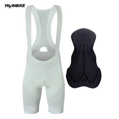 YKYWBIKE Men's Cycling Bib Shorts Road Bike Bibs Bicycle Tights Cycling MTB Bib Pants  with 6 Hours Padded Belgium Padding