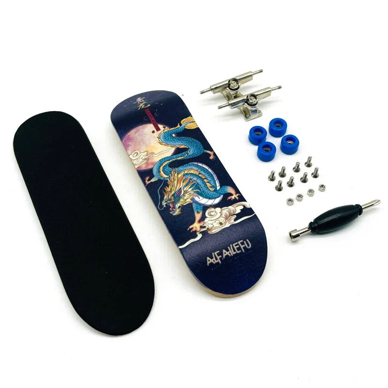 Creative Mini Finger Skateboard Fingerboard Colourful Skatepark Maple Double Rocker Sport Bearings and Palm Slide Board