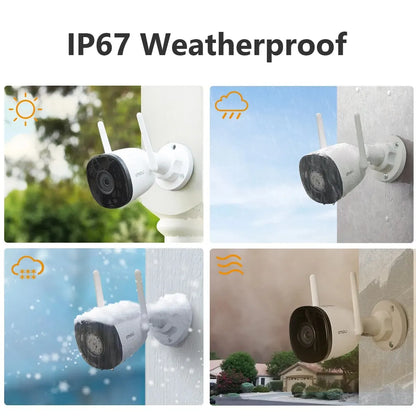 IMOU Bullet 3C 3MP5MP Wifi IP Camera Automatic Tracking IP67 AI Human&Vehicle Detection Outdoor Surveillance Security Protection