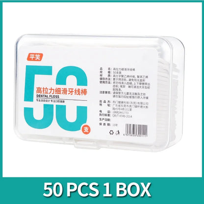 Wholesale 600PCS Dental Floss Dental Floss Picks Clean Between Teeth Interdental Brush Toothpick Floss Picks Oral Hygiene Care