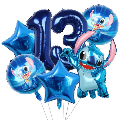 Disney Stitch Birthday Party Balloons Lilo & Stitch Balloon Sets Baby Shower for Kids Birthday Party Decorations Supplies Gifts