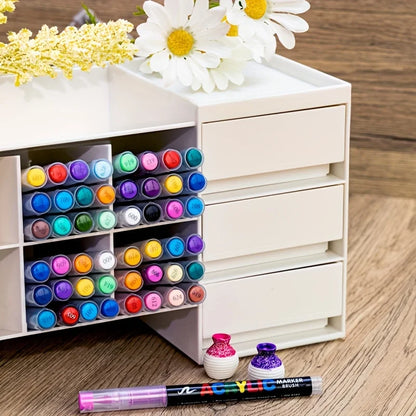 12/24/36/48/60/72/120/168 Colors Art Markers, Soft Tip resistant Acrylic Markers for Stone, Glass, Ceramic, Easter Eggs, Metal