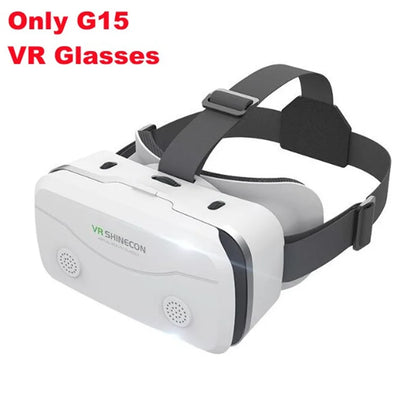 G15 IMAX Giant Screen Virtual Reality Glasses HD 3D Movie Google Cardboard Box VR Helmet for 4.7-7" Phone,Support Game Joystick