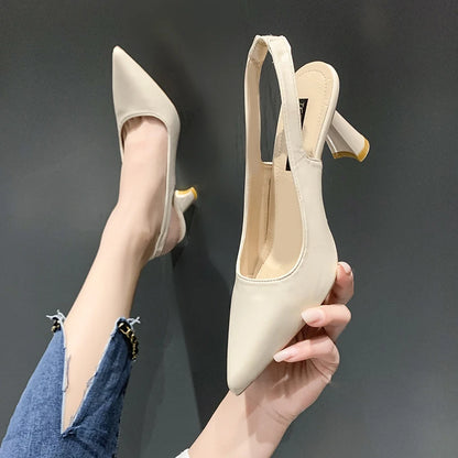 2024 Summer Casual Fashion Pointed Toe Stiletto Sandals New Sexy Elegant Banquet Comfortable High Heels Women's Shoes NO:001