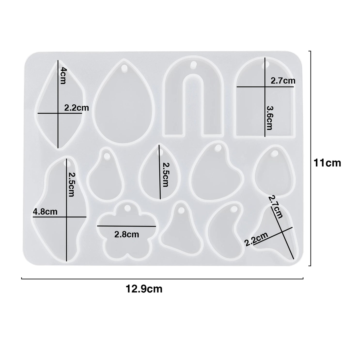 Geometric Earring Pendant Silicone Mold Round Epoxy Resin Mould For DIY Ornaments Keychain Necklace Charms Epoxy Resin Crafts