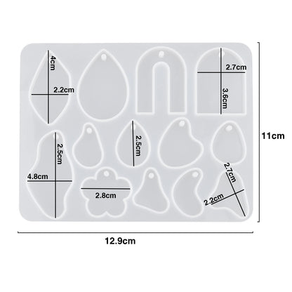 Geometric Earring Pendant Silicone Mold Round Epoxy Resin Mould For DIY Ornaments Keychain Necklace Charms Epoxy Resin Crafts