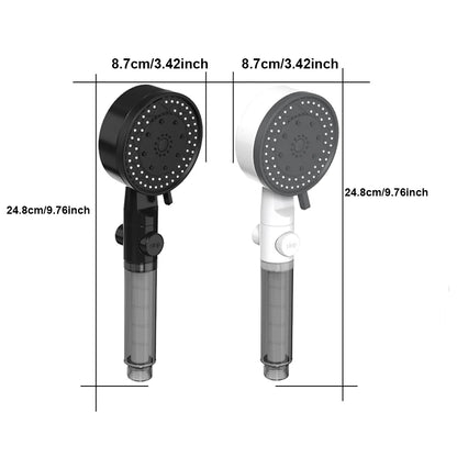 10 Spray One Touch Stop Filtered Shower Head High-Pressure Handheld Water Saving Showerhead Fall Resistance Bath Shower Nozzle