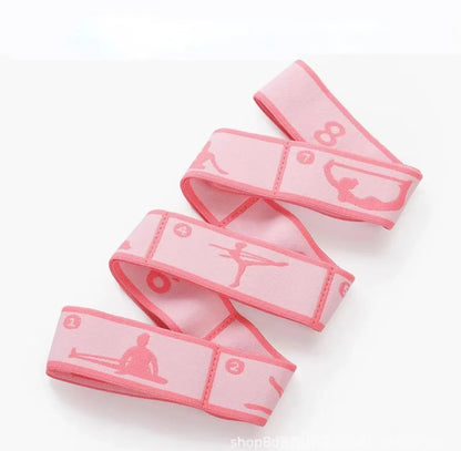 Yoga Stretching Belt Dance Stretching Band Elastic Yoga Resistance Bands Home Pilates Exercise Pull Strap Belt Fitness Sport