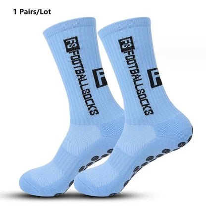 Professional Anti-slip Football Socks Men Women Non-slip Soccer Basketball Tennis Sport Socks Grip Cycling Riding Socks 1 Pair
