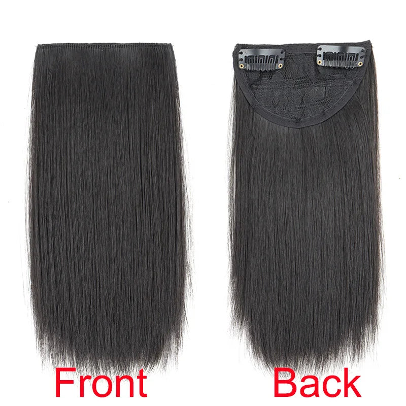 Synthetic 10/20/30cm Short Straight Hair Pieces Invisible Clip in Hair Top Side Cover Hair Accessories for Women