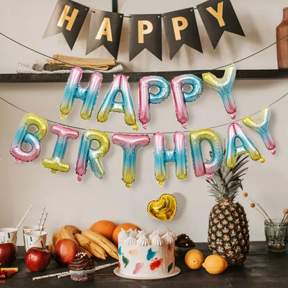 Balloons Party Supplies Birthday Decoration Happy Anniversary Baby Shower Girl Boy Gender Reveal Children's Blue Foil Balloon