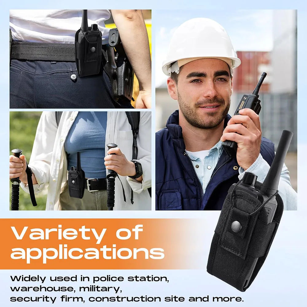 Universal Radio Holsters for Duty Belt Vest Radio MOLLE Pouch Tactical Walkie-Talkie Bag for Hunting Camping Adventure