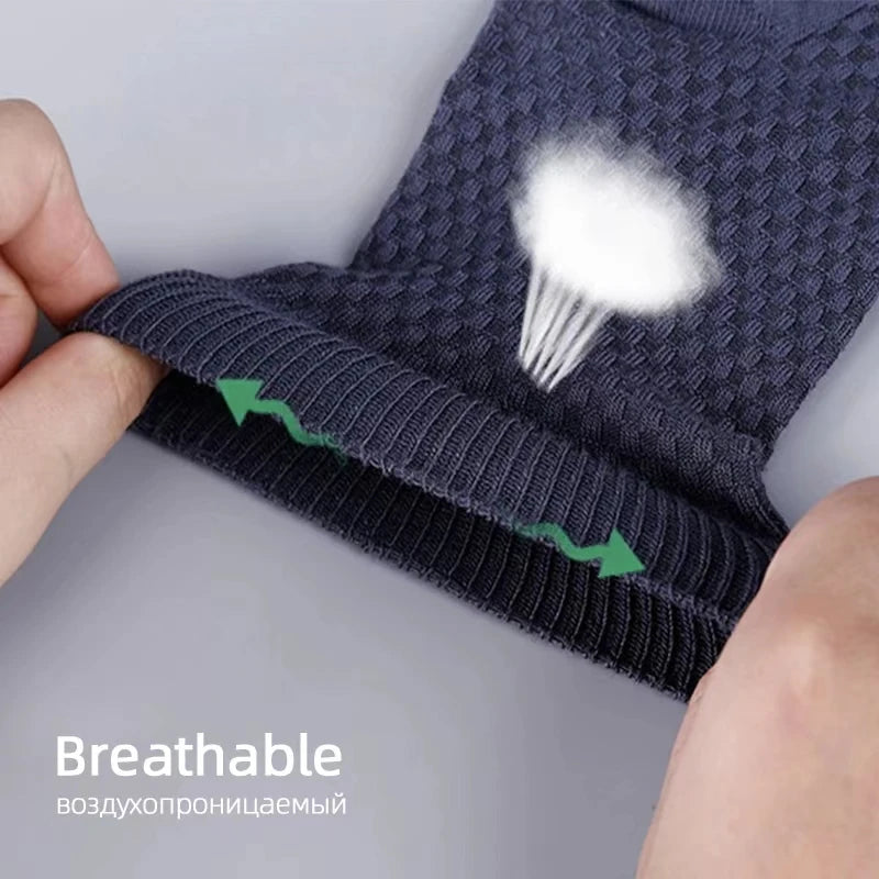 5/10 Pairs Men Socks Bamboo Fiber Short Ankle Socks Spring Summer Autumn Winter Business Breathable Male Long Sock Meias Man Sox