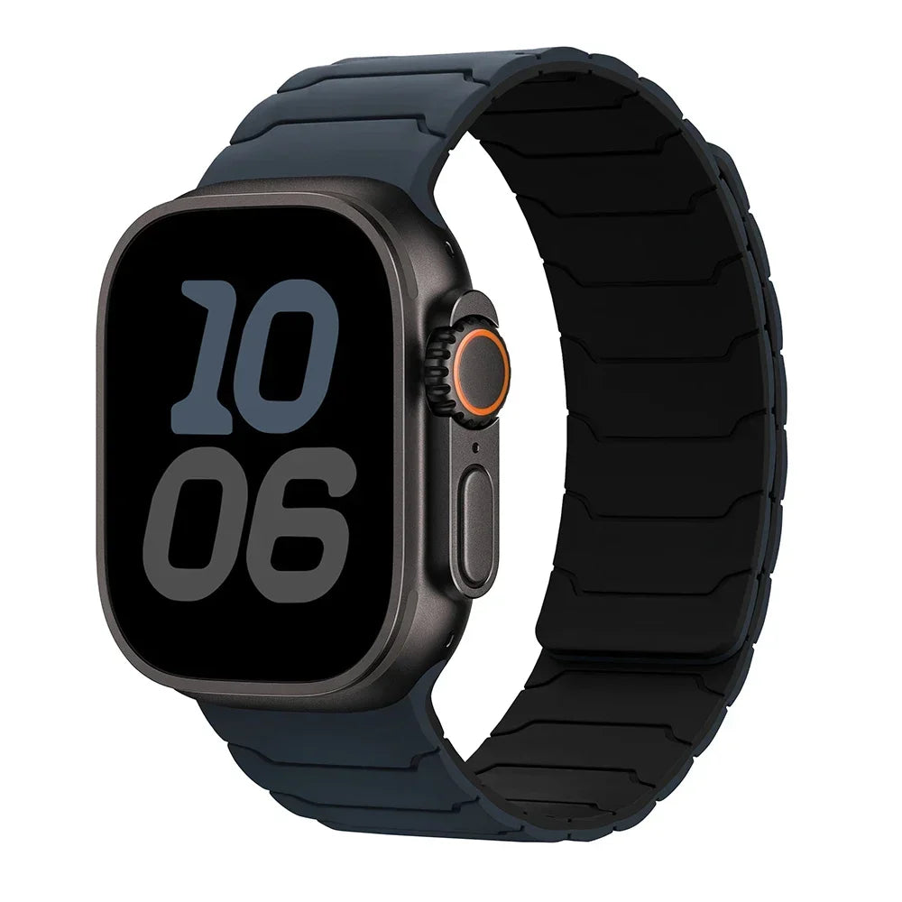Strap For Apple Watch ultra 2 Band 49mm 44mm 45mm 40mm 42mm 46mm 41mm 38mm Magnetic Silicone Bracelet IWatch Series 10 SE 9 8 7