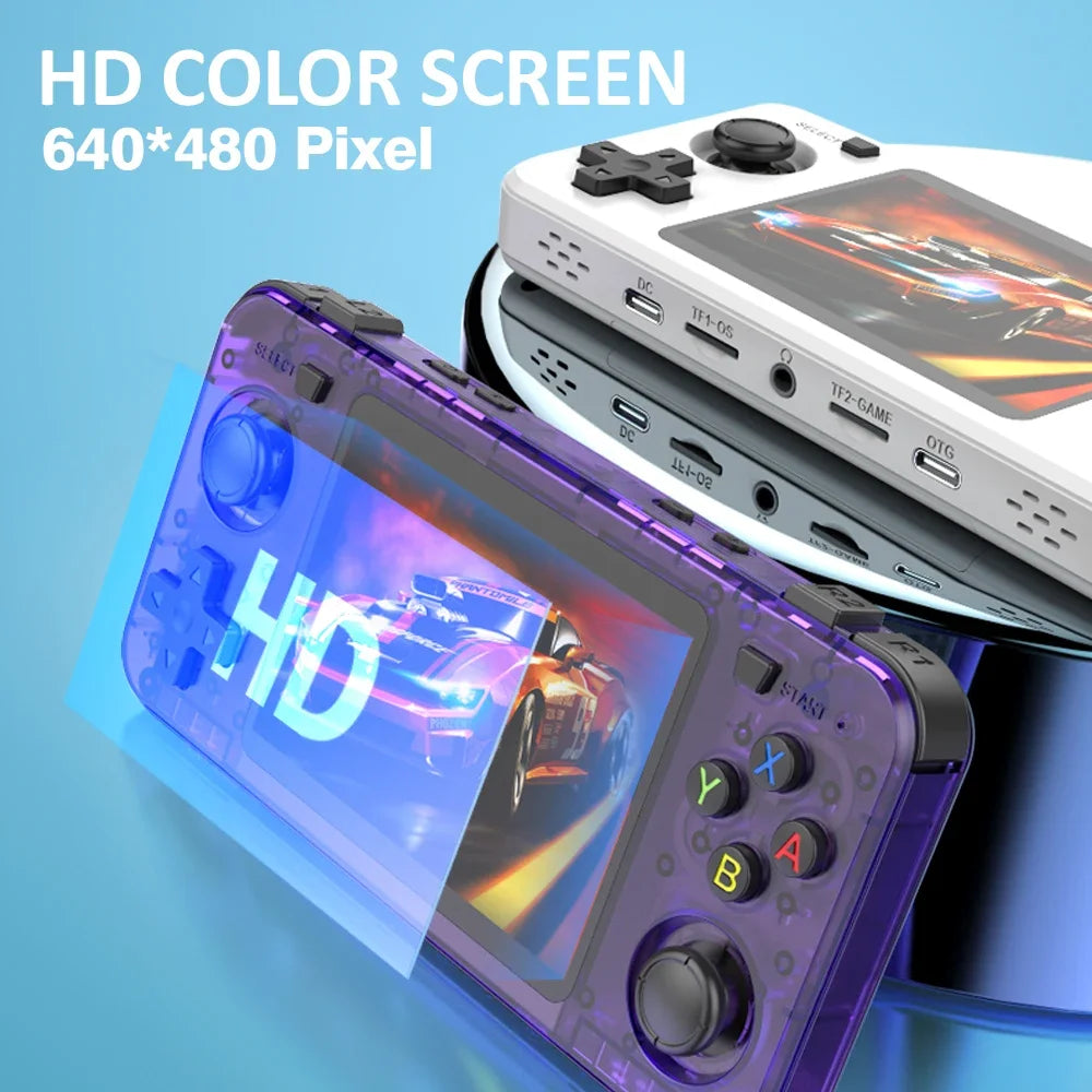 New R36H Retro Handheld Console Open-Source Linux System Classic Game Consoles 3.5 inch IPS Screen 64G Portable Video Player