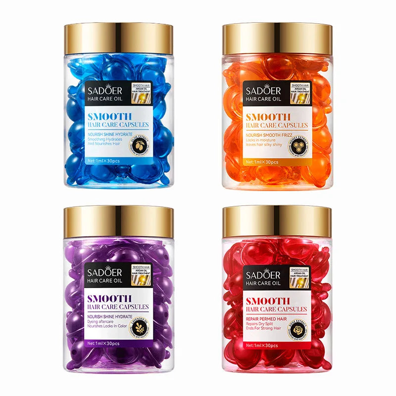 Hair Vitamin Capsule Hair Treatment Oil Repair Damaged Smooth Hair Care Serum Nourishing Keratin Complex Oil Hair Care Capsules