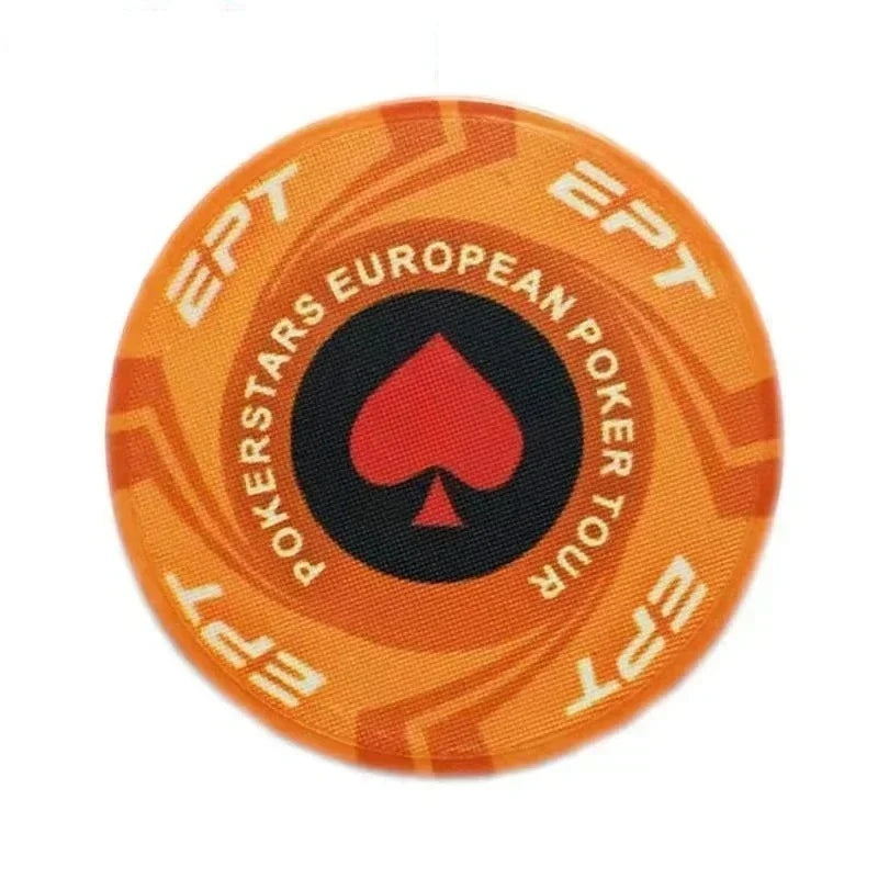 10 Pcs Portable Convenient Professional Sports Ceramic Chips Chess Poker Match Club Special Entertainment Equipment