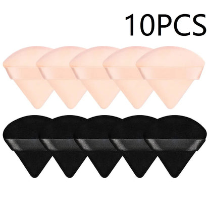 10PCS Puff Triangle Makeup Beauty Sponge Puff Triangle for Powder Makeup Blender Finger Puff Make Up Accessories Cosmetics PF03