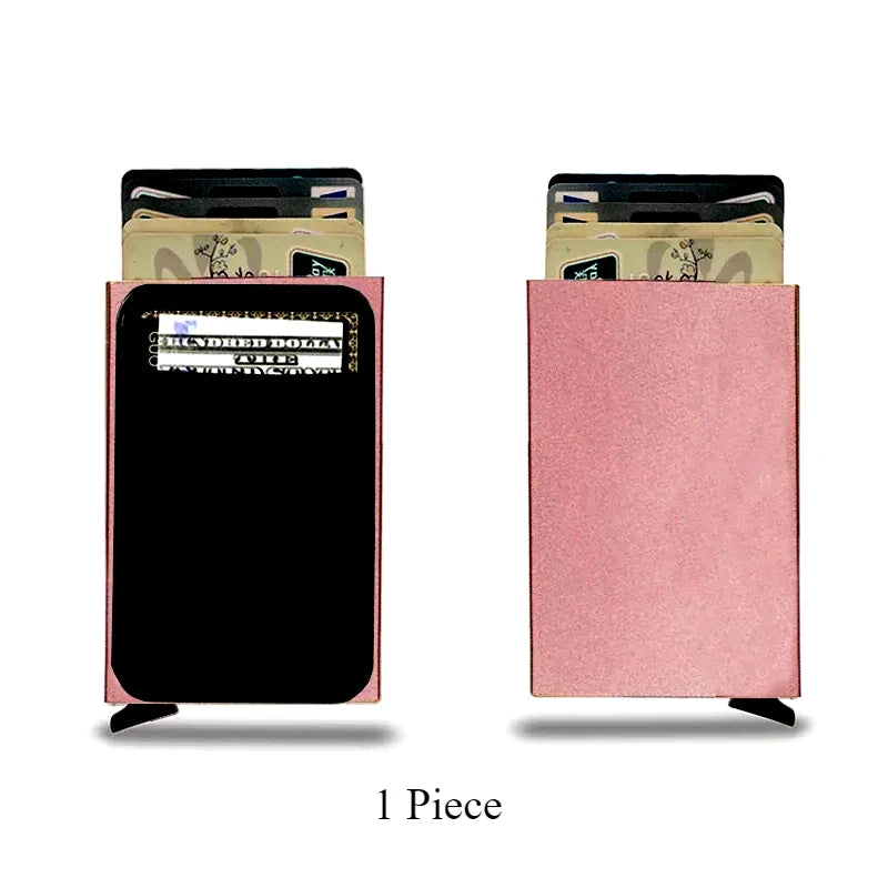 ID Bank Credit Card Holder Men's Wallet Anti Rfid Blocking Protected Magic Business Anti-theft Slim Thin Men Money CardHolder