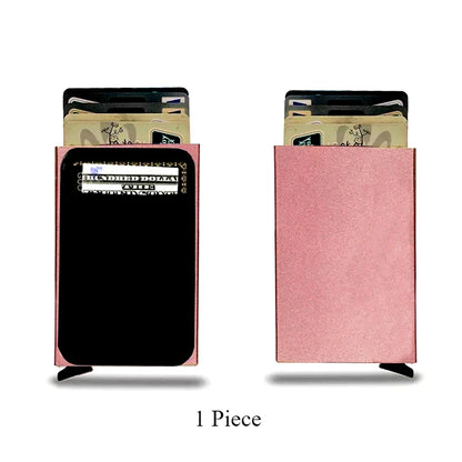 ID Bank Credit Card Holder Men's Wallet Anti Rfid Blocking Protected Magic Business Anti-theft Slim Thin Men Money CardHolder