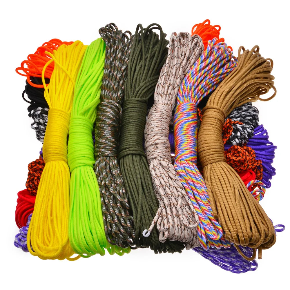 5m/20m/31m 4mm Thick Braided Paracord For Camping And Hiking, Handmade DIY Rope