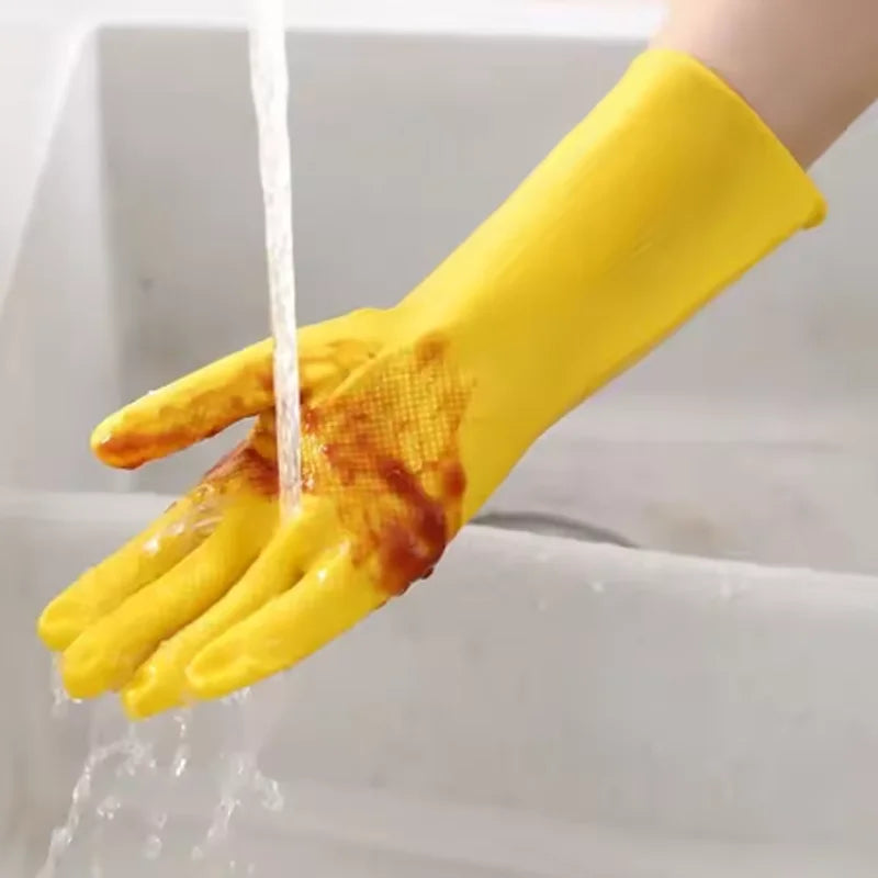 1/3/5/10PCS Rubber Gloves Washing Dishes Waterproof Thickened Beef Rubber Latex Labor Protection Wear Resistant Work Household