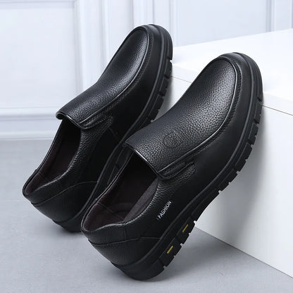 New Genuine Leather Handmade Shoes Casual Shoes For Men Flat Platform Walking Shoe Outdoor Footwear Loafers Breathable Sneakers