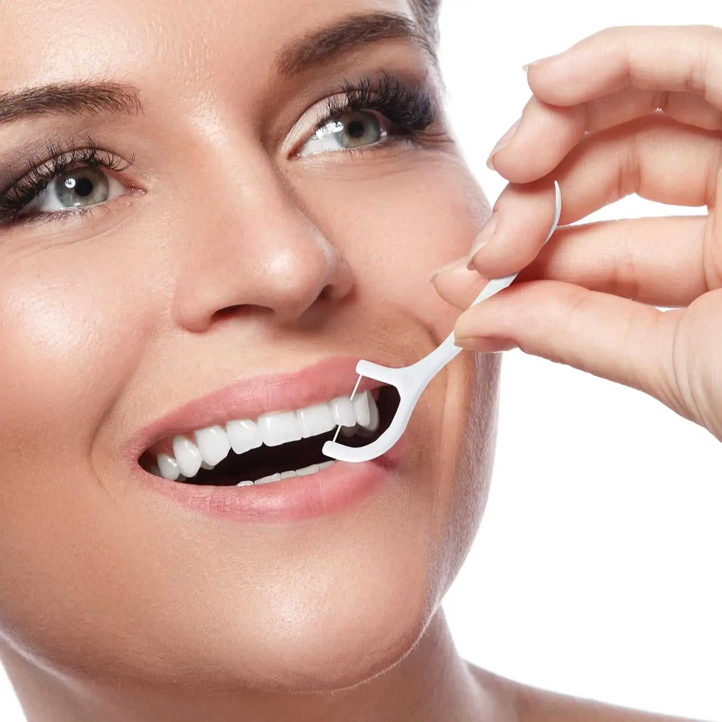 50-1000pcs Portable Dental Floss Pick Bow Shaped Super Thin Dental Floss Clean Between Teeth Interdental Brush Oral Hygiene Care