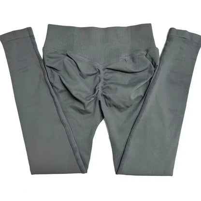 No Logo Scrunch Bum Gym Legging for Women Low Waistband Seamless Yoga Legging Workout Yoga Pants Push Up Sports Tights