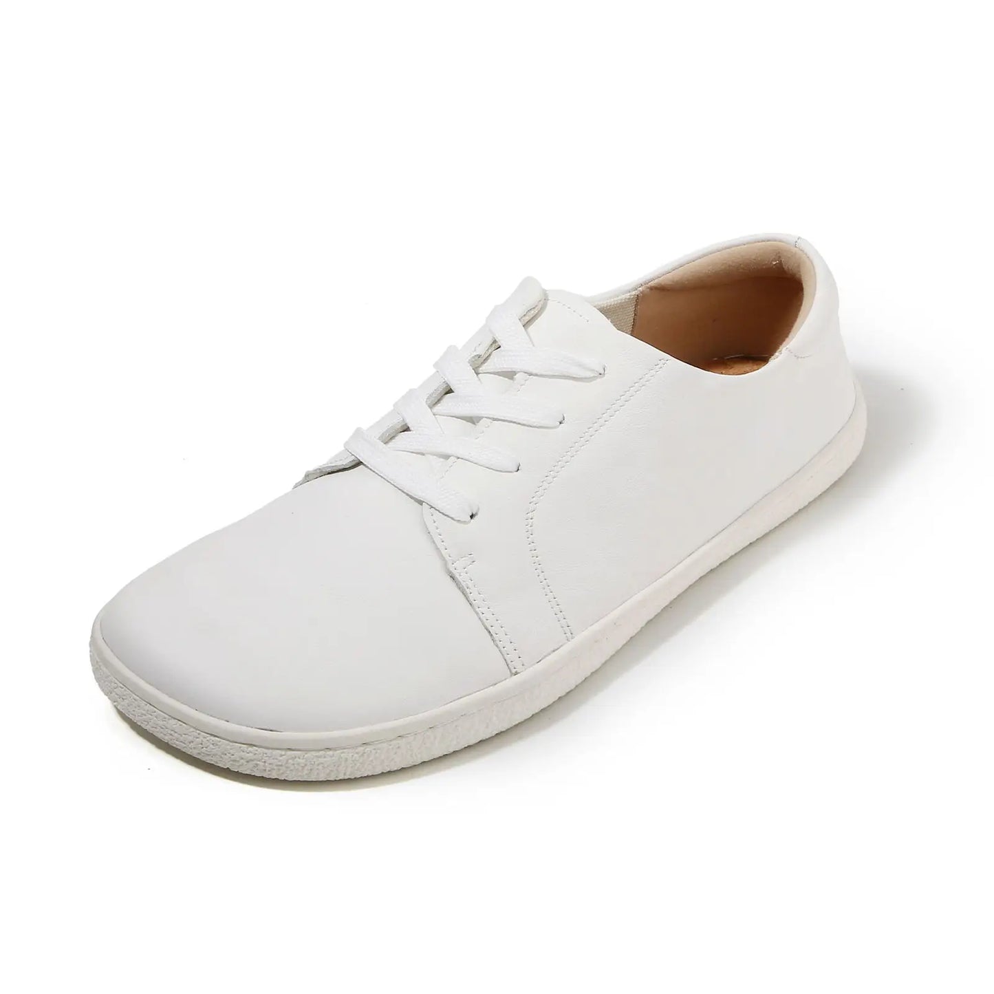 TONGLEPAO spring, autumn, barefoot, genuine leather men's women's sneakers with zero drop flat soft sole wider toe box light